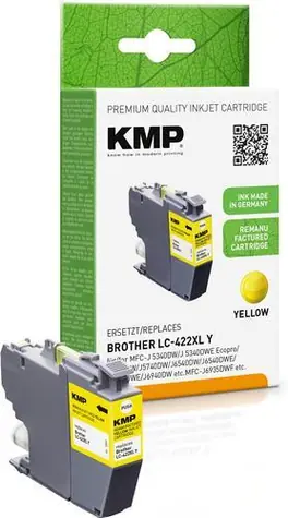 KMP LC422XLY / Inkoustová náplň / žlutá / 20 ml / 1500 stran / pro Brother MFC-J