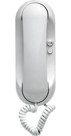TESLA ESO bílá / Domácí telefon / elektronické vyzvánění / 1 tlačítko el. zámku