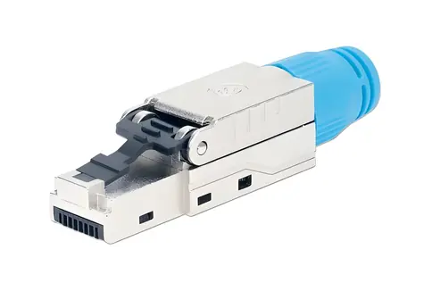 Intellinet RJ45 konektor Cat8.1 modrý / Konektor / STP / bez nářadí / do 40 Gbit/s / PoE++