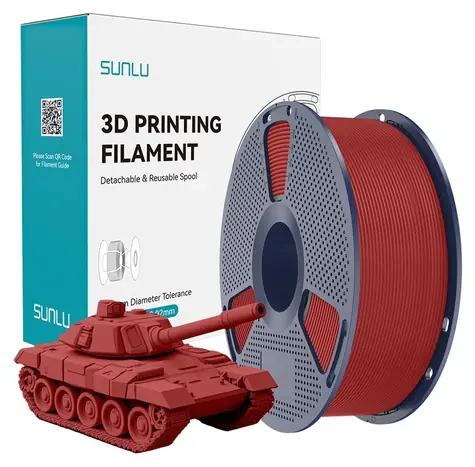 Sunlu Filament PLA+ High-Speed červená / Struna pro 3D tiskárnu / vysokorychlostní / 1,75 mm / 1 kg