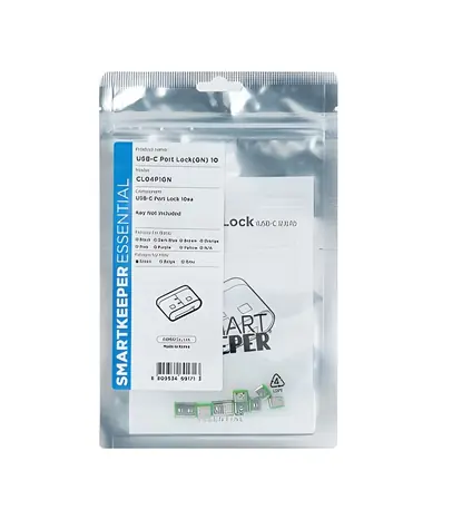 SmartKeeper Mini Blokátor portů USB-C zelená / Blokátor portů / S klíčenkou / 10 ks