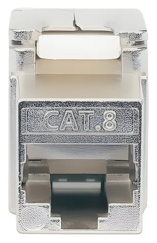 Intellinet Keystone modul RJ45 Cat8.1 stříbrná / Keystone modul / STP / Beznástrojový / 2000 MHz