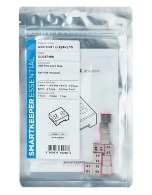 SmartKeeper Basic Blokátor portů USB-A růžová / Blokátor portů / 10 ks