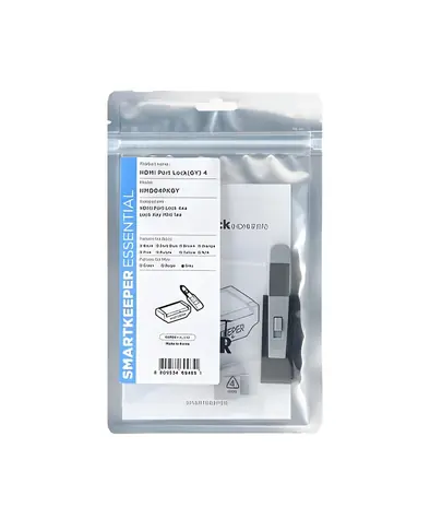 SmartKeeper Mini HMD04PKGY šedá / Blokátor portů / HDMI / s klíčem / 4 ks