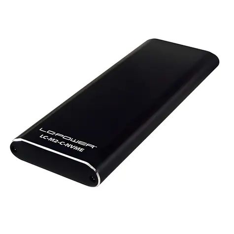 LC-Power Box pro M.2 NVMe SSD černá / Externí box pro M.2 SSD / USB-C 3.2 Gen 2 / 10 Gbit/s / hliníkové provedení