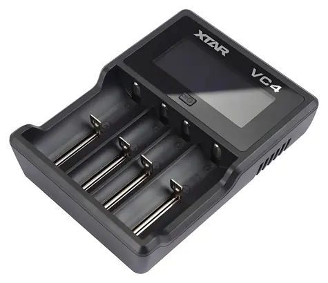 XTAR VC4 / Nabíječka baterií / Li-Ion / Ni-MH / LCD displej / USB / pro 4 baterie AA-D