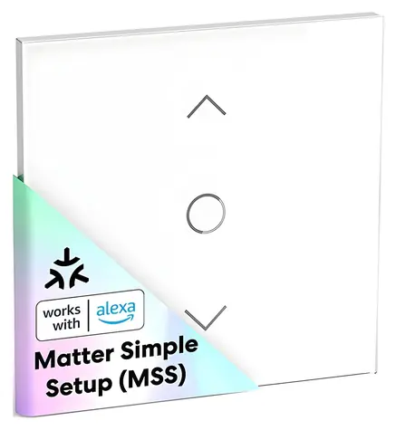 Meross MRS100MA / Chytrý Wi-Fi spínač žaluzií / Matter / 2,4 GHz / 400 W / 100–240 V