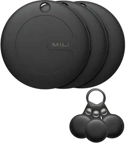 MiLi MiTag DUO černá / Bluetooth lokalizátor / 3 ks / pouzdro / Android, iOS