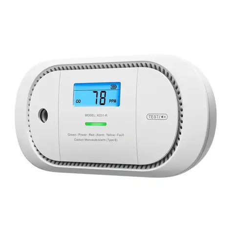 X-Sense XC01-R / Detektor oxidu uhelnatého / LCD displej / CR123A / alarm ?85 dB / 10 let