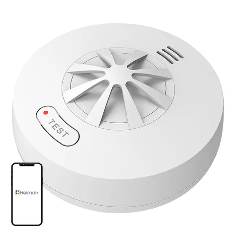 Heiman HM-5HW / Bezdrátový hlásič tepla / propojitelný / 85 dB / aplikace Tuya Smart Life