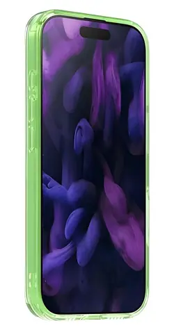 LAUT Crystal Fluro světle zelená / Ochranný kryt / iPhone 17 / MagSafe / průhledný