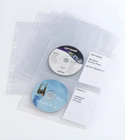 Durable Cover light M / Obal na CD/DVD / transparentní / 10 ks / 4 disky
