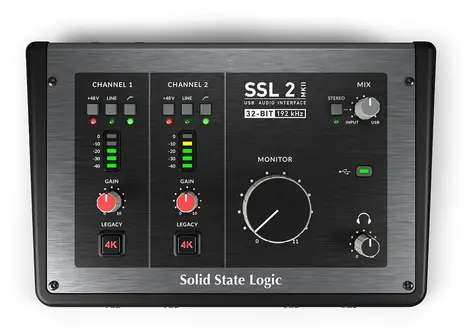 SSL SSL2 MKII / Audio rozhraní / USB-C / 2x XLR combo vstup / 32bit/192kHz / 48V phantom power
