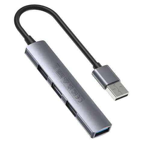 Unitek H1208A šedá / USB hub / USB-A / 3x USB-A 2.0 + 1x USB-A 3.0 / 5 Gbps