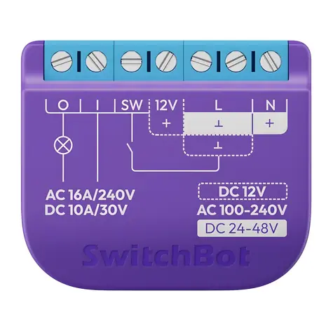 SwitchBot Relay Switch 1 / Chytrý reléový spínač / beznapěťový kontakt / Wi-Fi / Bluetooth / Matter