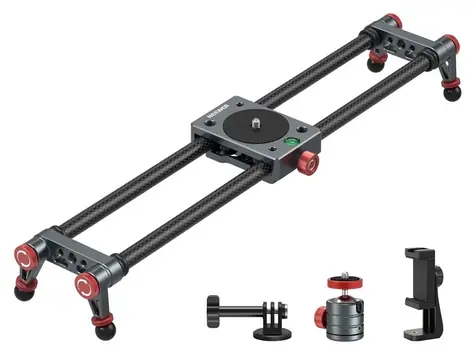 Neewer CS1M / Kamerový slider / Uhlíková vlákna / 40 cm / Nosnost 2 kg / Mini kulová hlava