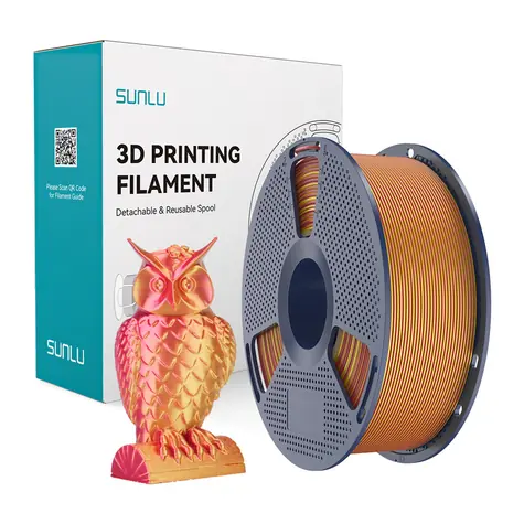 Sunlu PLA+ Silk DC R Go červeno-zlatá / Filament / PLA+ / dvoubarevný / 1 kg