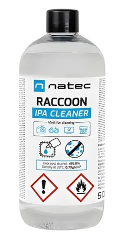 Natec Raccoon IPA Cleaner / Čisticí prostředek / izopropylalkohol 99,8% / 500 ml