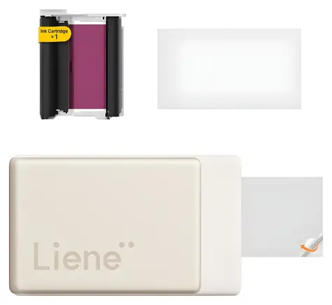 Liene Pearl N200 Pro zlatá / Mobilní fototiskárna / sublimační tisk / formát 2x3