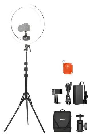 Neewer SRP18C / Kruhové LED světlo / průměr 48 cm / RGB / 2500-10000K / se stativem