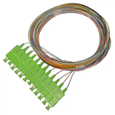 XtendLan Optický pigtail SC/APC / Optický pigtail / 9/125 / 0,9 mm / 1 m / sada 12 ks / G.652d / LS0H