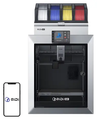 QiDi Q2 Combo / 3D tiskárna / FDM / 270 x 270 x 256 mm / rychlost 600 mm/s / Wi-Fi