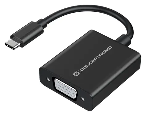 Conceptronic USB-C 3.2 na VGA černá / Adaptér / 1920 × 1080 px / 60 Hz / 0,10 m