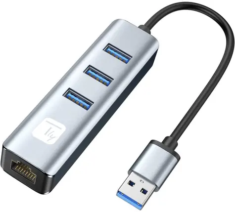 Techly iDATA USB 3.0 - RJ45 / Adaptér / USB 3.2 Gen 1 / RJ-45 Ethernet / hliníkové tělo