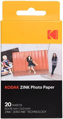 Kodak ZINK fotopapír 5x7,6 cm 20 listů / Samolepicí fotopapír / lesklý / bez inkoustu