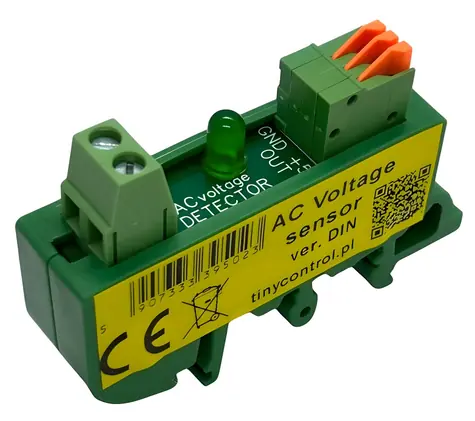 Tinycontrol Senzor síťového napětí na DIN lištu / Čidlo / Pro LK3 a LK4