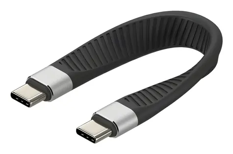 Techly ICOC-USBC-FL-U4 černá / Kabel / USB-C - USB-C / USB4 Gen 2x2 / 40 Gbps / PD 1000 W / 0,124 m