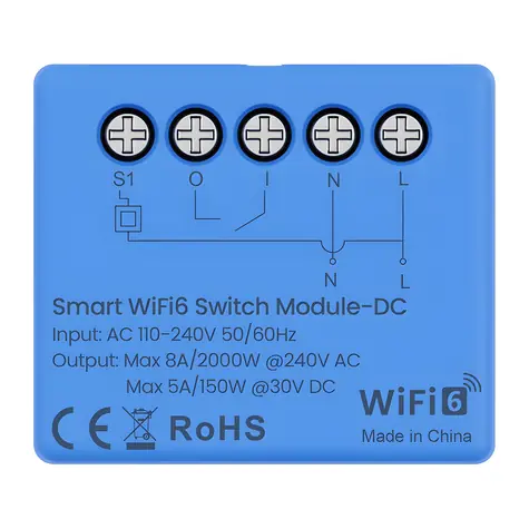 Avatto WSM20DC / Chytrý spínací modul / Wi-Fi 6 / beznapěťové spínání