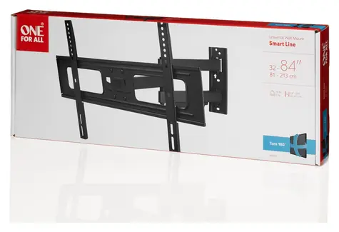 One For All WM2651 černá / Držák pro televize / 81-229 cm (32-90”) / otočný 180° / VESA do 400x400 mm / nosnost 50 kg