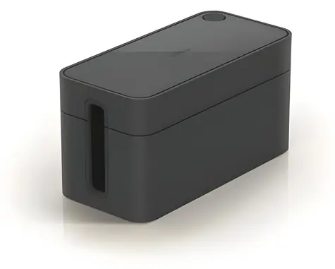 Durable CAVOLINE BOX S grafitová / Kabelový organizér / pro zásuvkovou lištu 3x / 246 x 116 x 128 mm
