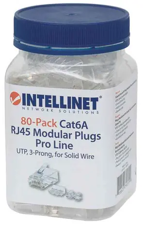 Intellinet RJ45 Cat6A / Konektor / UTP / na drát / 80 ks