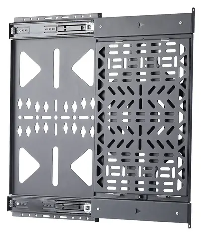StarTech Výsuvný panel pro AV komponenty černý / Rack panel / Nosnost 10 kg / Šířka 582 mm