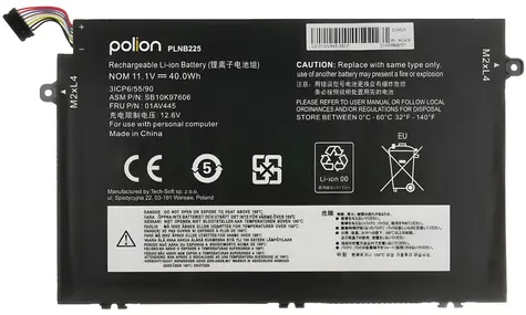TRX Polion 01AV445 / Baterie pro notebook / Lenovo E480, E490, E580, E585, E590, R480, R490 / 3600 mAh / neoriginální