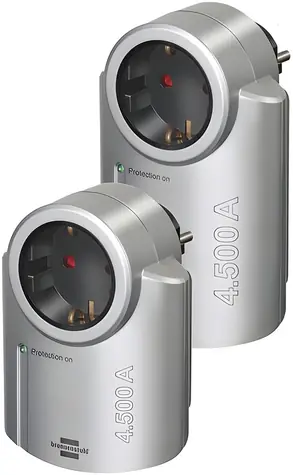 Brennenstuhl Primera-Line šedá / Přepěťová ochrana / 1x zásuvka / 3680 W / IP20