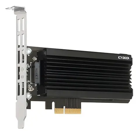 Icy Dock EZConvert Ex Pro MB987M2P-1B černá / Adaptér M.2 NVMe SSD na PCIe / PCIe 3.0 x4 / do 110 mm SSD