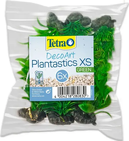 Tetra Umělé akvarijní rostliny zelená XS 6 ks / Akvarijní dekorace / výška 6 cm / plast
