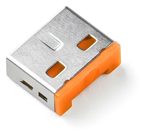 SmartKeeper Basic USB-A oranžová / Blokátor portů / s klíčem / 6 ks