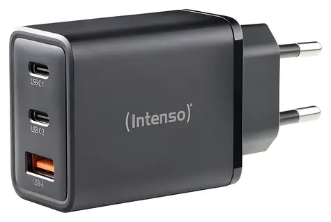Intenso W65ACC černá / Nabíječka / 65W GaN / 2x USB-C + USB-A