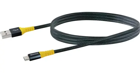 Schwaiger USB-A na Micro-USB kabel černo-žlutá / USB kabel / 1,2 m / USB 2.0 / 480 Mbit/s