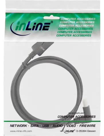 InLine DisplayPort kabel úhlový dolů černá / DisplayPort kabel / 8K UHD-2 / 3 m