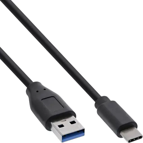 InLine USB-C - USB-A 0,5 m černá / Kabel / USB 3.2 Gen 2 / 10 Gbps