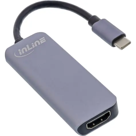InLine USB-C hub šedá / USB hub / HDMI / 2x USB-A / 4K60Hz