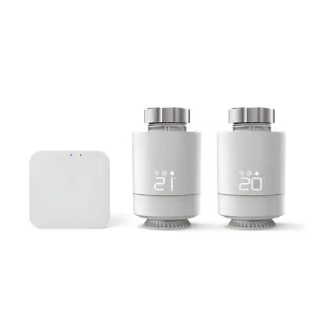 Hama Heating Control WLAN bílá / Chytrý termostat / sada 2 ks + základnová jednotka / Wi-Fi / LED displej