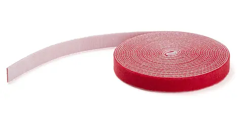StarTech Stahovací páska se suchým zipem červená / 15,2 m / šířka 19 mm / nylon / opakovaně použitelná