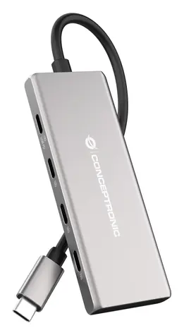 Conceptronic HUBBIES17G šedá / USB hub / 7 portů / USB 3.2 Gen 2 / 10 Gbps