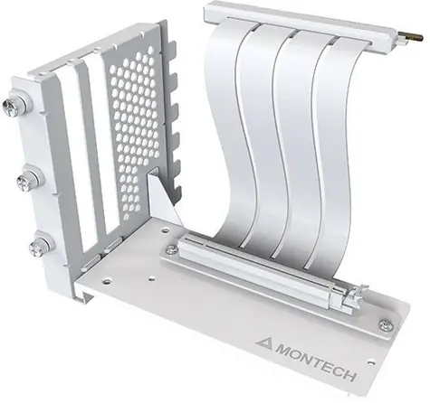 Montech Vertical GPU Mounting Kit + PCIe 4.0 riser kabel bílá / 20 cm